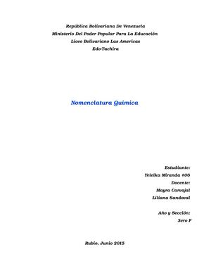 Nomenclatura Quimica