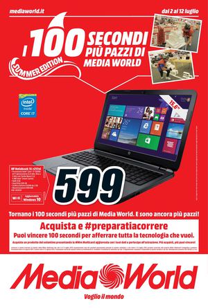 Volantino Mediaworld dal 2 al 12 luglio 2015