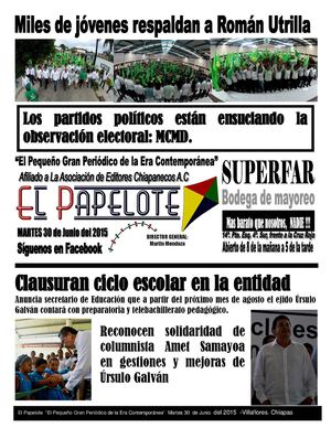 30 De Junio Del Papelote Martes Del 2015