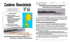 Cuaderno Renacimiento Nº 164, junio 2015