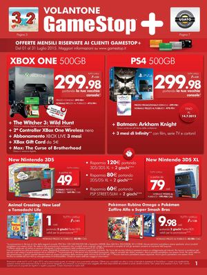 Volantino Game Stop Dal 1 Al 31 Luglio