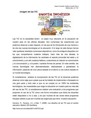 Imagen De Las Tic 300 Palabras