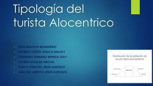 Tipología Del Turista Alocentrico