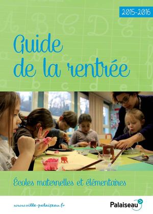 Guide de la rentrée scolaire 2015 à Palaiseau