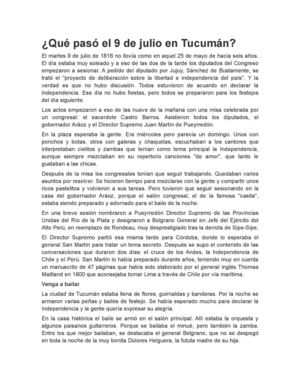 Qué Pasó El 9 De Julio En Tucumán