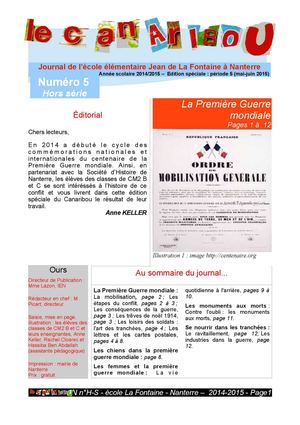 Canaribou Première Guerre Mondiale