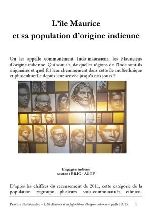 L’île Maurice et sa population d’origine indienne