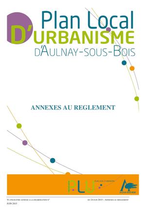 Annexes Au Règlement Plu Aulnay Sous Bois