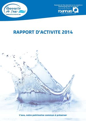 Rapport Activite 2014 Roannaise de l'Eau