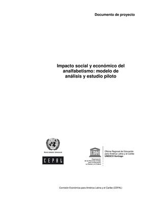 Impacto Social Economico Analfabetismo