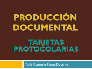 Tarjetas Protocolarias
