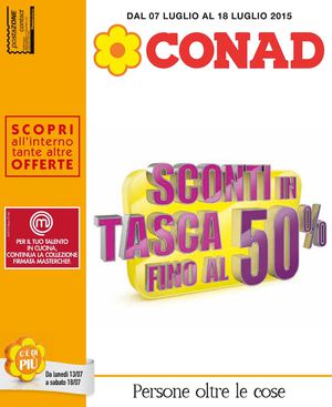 Volantino Conad Trentino Dal 7 Al 18 Luglio