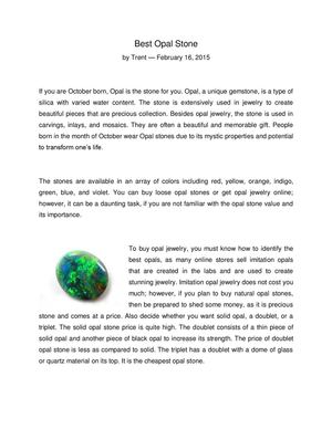 Best Opal Stone