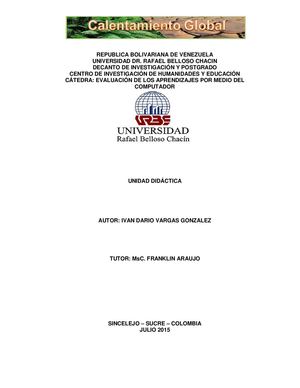 Unidad Didáctica Calentamiento Global