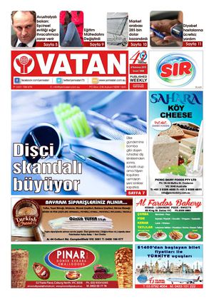 Yeni Vatan Turkish Newspaper Issue No: 1808