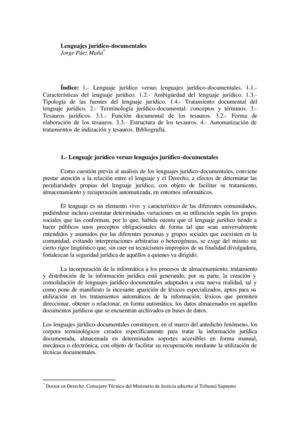 Lenguajes Jurídico Documentales