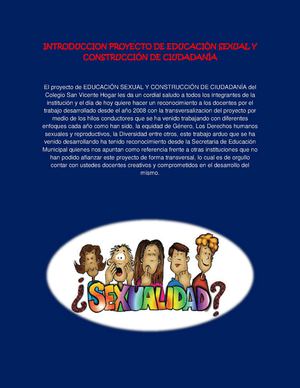 Introduccion Proyecto De Educación Sexual Y Construcción De Ciudadanía
