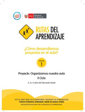RUTAS DEL APRENDIZAJE: Fascículo Inicial Proyecto
