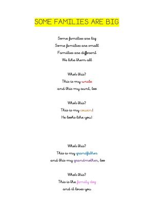 SOME FAMILIES ARE BIG LYRICS