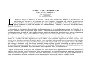 Fermentación Cacao