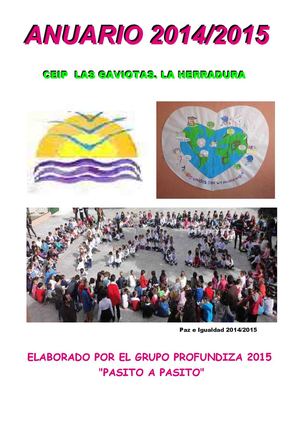 Anuario CEIP Las  Gaviotas Curso 2014/2015