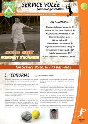 ASCE Tennis - Service Volée N°55