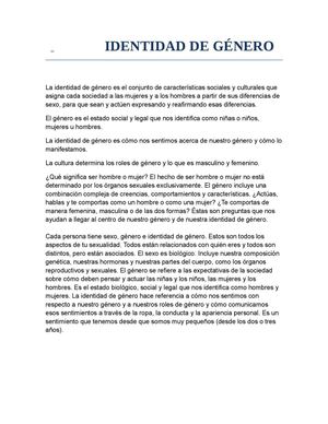 Identidad De Género