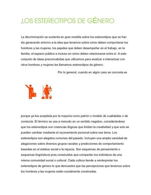 Los Estereotipos De Género