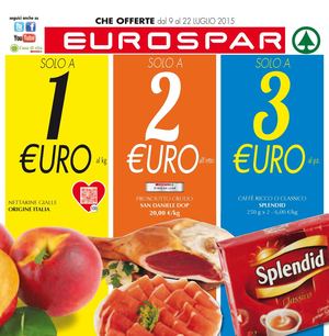 Volantino Eurospar Nord Est 9 Al 22 Luglio