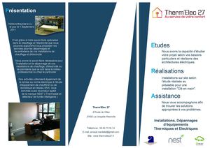 Plaquette De Présentation Therm'elec 27