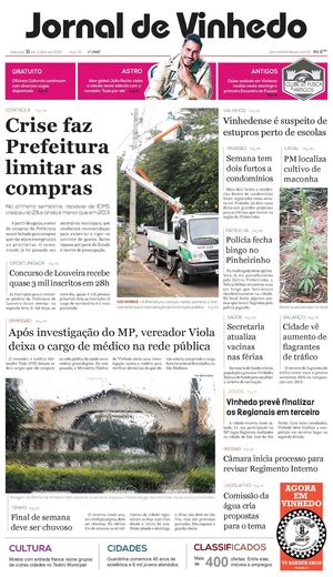 Jornal De Vinhedo, Sabado 11 De Julho De 2015