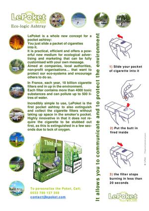 lepoket Pocket Ashtray - No butts on the beach!