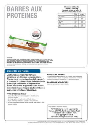 Barres aux protéines Sales Center Herbalife Tahiti & Polynésie Française
