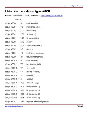 Codigo Ascii