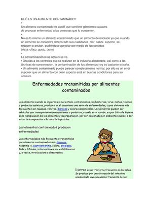 Qué Es Un Alimento Contaminado