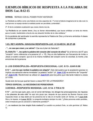 Ejemplos Bíblicos De La Parábola Del Sembrador