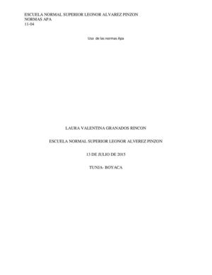 Normas Para Un Trabajo Escrito