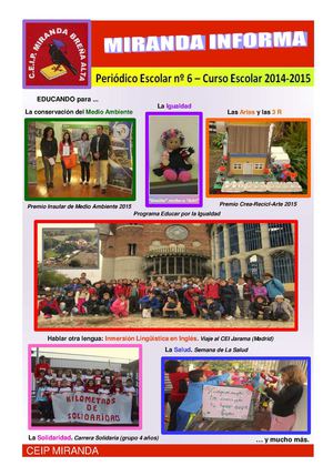 Miranda Informa nº 6 - Curso Escolar 2014-2015