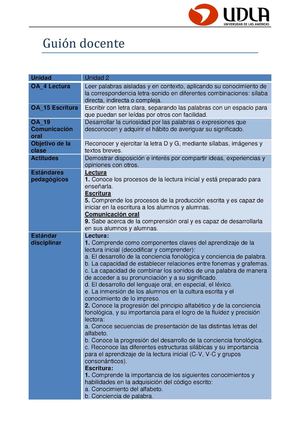 Guión Docente clase n° 1