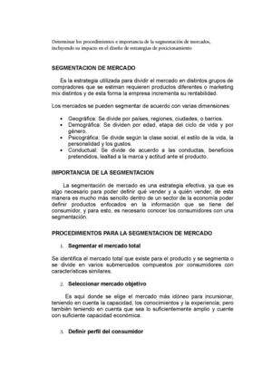 Segmentacion De Mercado Exposicion