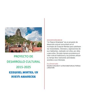 Proyecto cultural "Un Nuevo Amanecer"