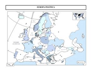 Mapa Mudo Politico Europa