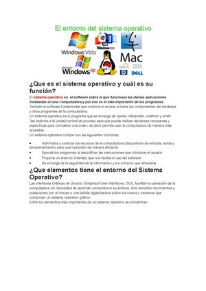 El Entorno Del Sistema Operativo