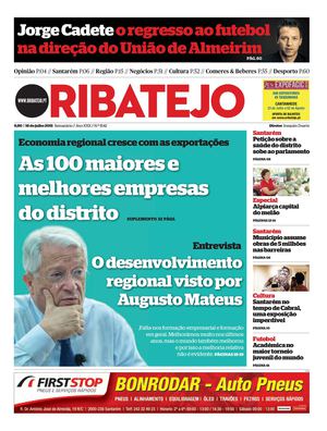 Edição 1542 do Jornal O Ribatejo - 16 de julho 2015