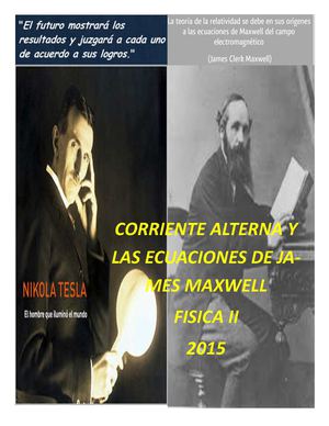 Revista Digital Corriente Alterna de Nikola tesla y Ecuaciones de James Maxwell