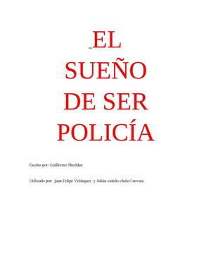 El Sueño De Ser Policía