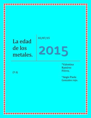 La Edad De Los Metales