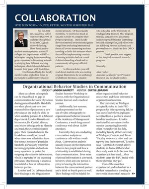 Winter 2012 Newsletter