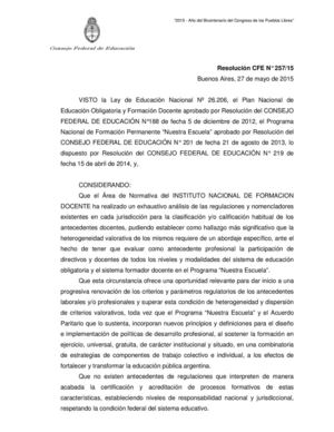 Resolucion Cfe 257 15