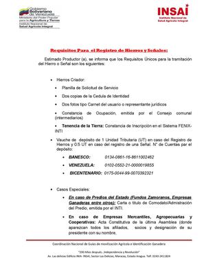 Requisitos Hierros Senales